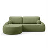 ECKSOFA CLEO mit Schlaffunktion Version Linke QUELLE 38 - Grün, Kunststoff (264/172cm) - Lookway
