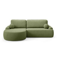 ECKSOFA CLEO mit Schlaffunktion Version Linke QUELLE 38 - Grün, Kunststoff (264/172cm) - Lookway