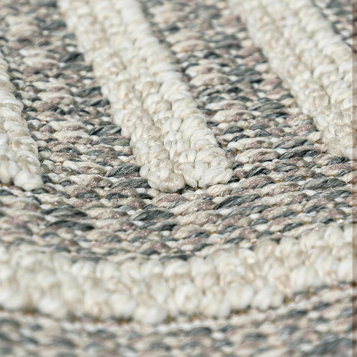 TEPPICH In-& Outdoor Cangas Polen Mazovia 120x170cm Beige Braun Abstrakt Kurzflor - Braun, Textil (120/170cm) - Mazovia
