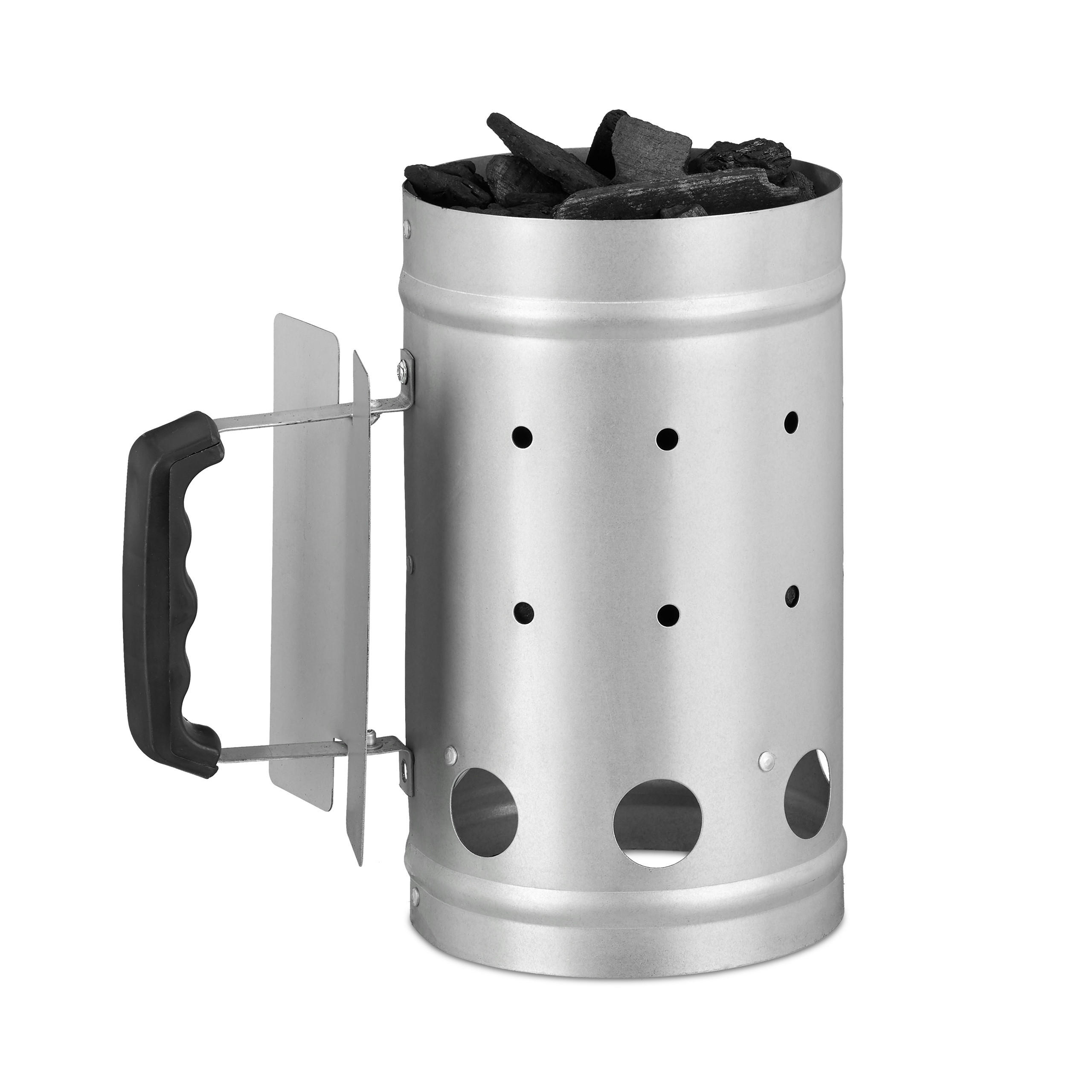 Relaxdays ROZPALOVAČ Stříbrný pozinkovaná ocel 27 cm
