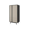 DREHTÜRENSCHRANK Alsy 2D2S AL01 - Anthrazit/Beige, Holzwerkstoff/Kunststoff (93/195/60cm) - MIRJAN24