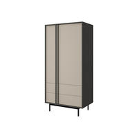 DREHTÜRENSCHRANK Alsy 2D2S AL01 - Anthrazit/Beige, Holzwerkstoff/Kunststoff (93/195/60cm) - MIRJAN24