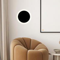 LED-WANDLAMPE Cloud Schwarz Ø 30cm - Schwarz, Metall (30/4.4/30cm) - s.luce
