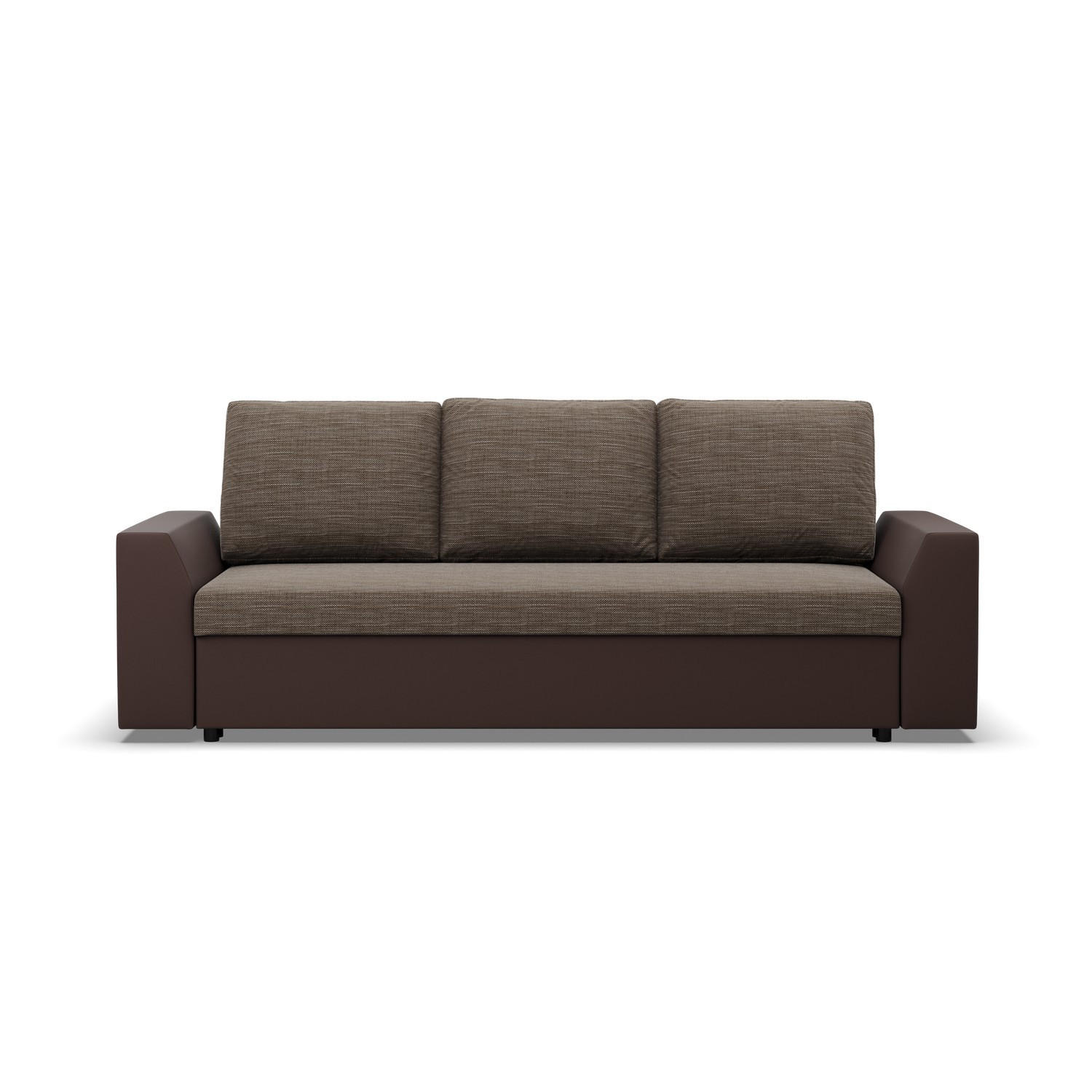 SOFA 3-SITZER MIT SCHLAFFUNKTION LUGO Braun - Braun, Textil (92/92/232cm) - Mebligo