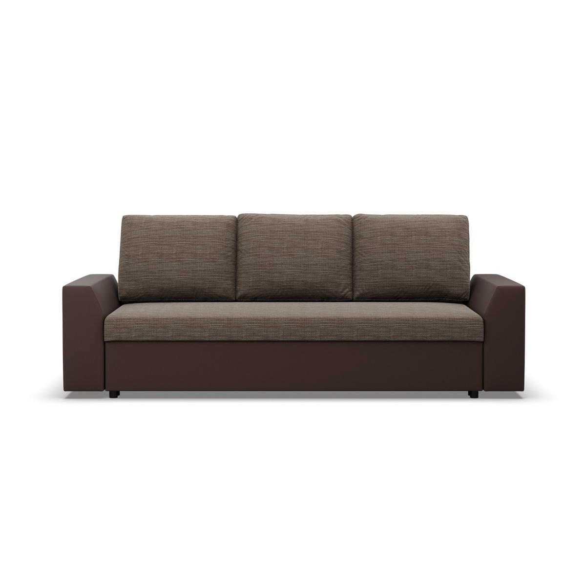 SOFA 3-SITZER MIT SCHLAFFUNKTION LUGO Braun - Braun, Textil (92/92/232cm) - Mebligo