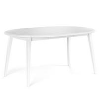 ESSTISCH Belluno Elegante Kiefer weiß (RAL9010) lackiert 110-160 / 110 / 74,5cm - Weiß, Holz (110/160/75cm) - Feldmann-Wohnen