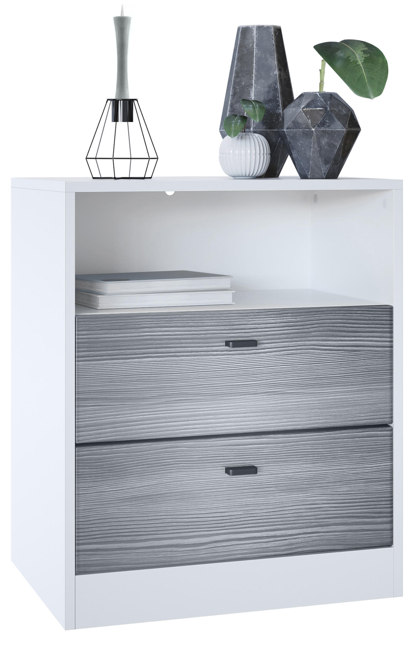 KOMMODE Pino Fronten in Avola-Anthrazit - Anthrazit, Holzwerkstoff (56/67.5/36cm) - Vladon