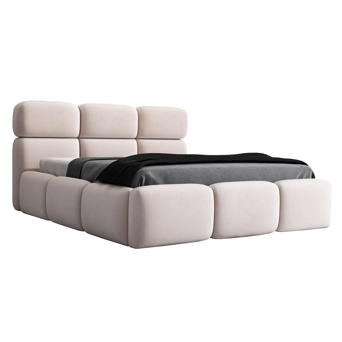POLSTERBETT MAROKO 120 x 200 in Beige - Beige, Textil (120/200cm) - A&J MöbelLand