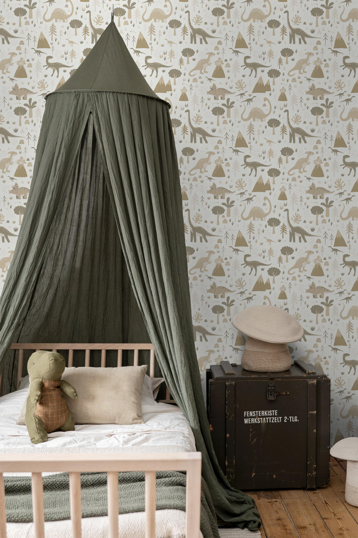 TAPETE Dinosaurier 53 cm x 10.05 m - Beige, Papier (53/0.1cm) - ESTAhome