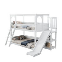 ETAGENBETT 90/200 cm Weiß mit Rutsche und Stauraum aus Kiefer - Weiß, Holzwerkstoff (90/200cm) - OKWISH