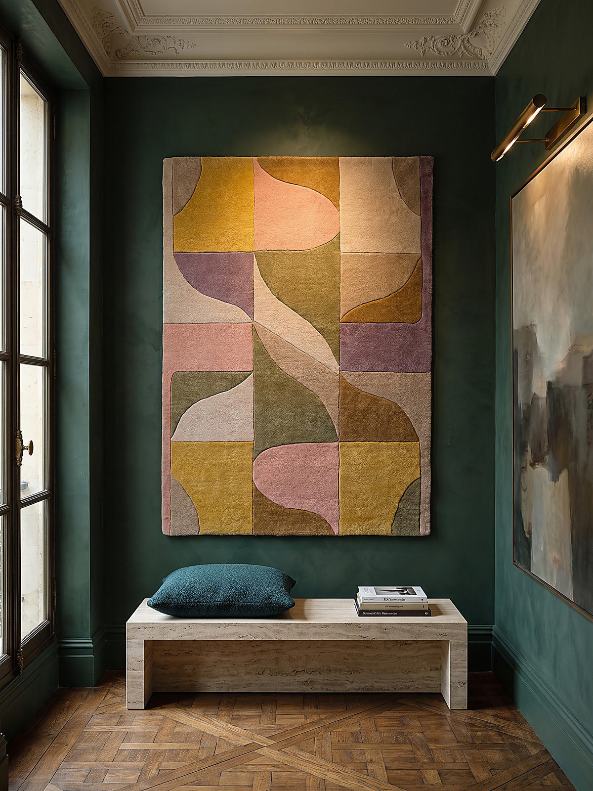 TEPPICH Kurzflor, handgetuftet, EVENLODE, in Multi, Bogenformen, 160 x 230 cm - Multicolor, Textil (160/230cm) - KADIMA DESIGN