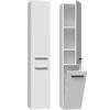 BADEZIMMERSCHRANK REGAL KORB NEL IV WEISS MATT - Weiß, Holzwerkstoff (31/174/30cm) - CDF