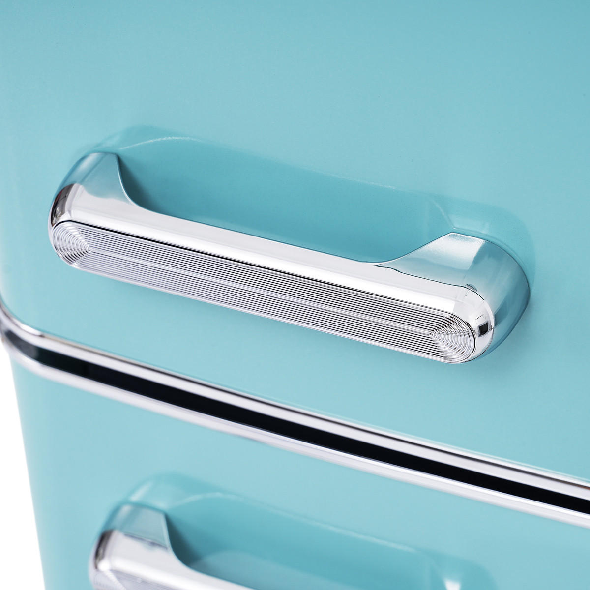 KÜHLSCHRÄNKE Gefrierkombination 72L Cyan Freistehend - Blau, Metall (45/91/46cm) - Raelunyi