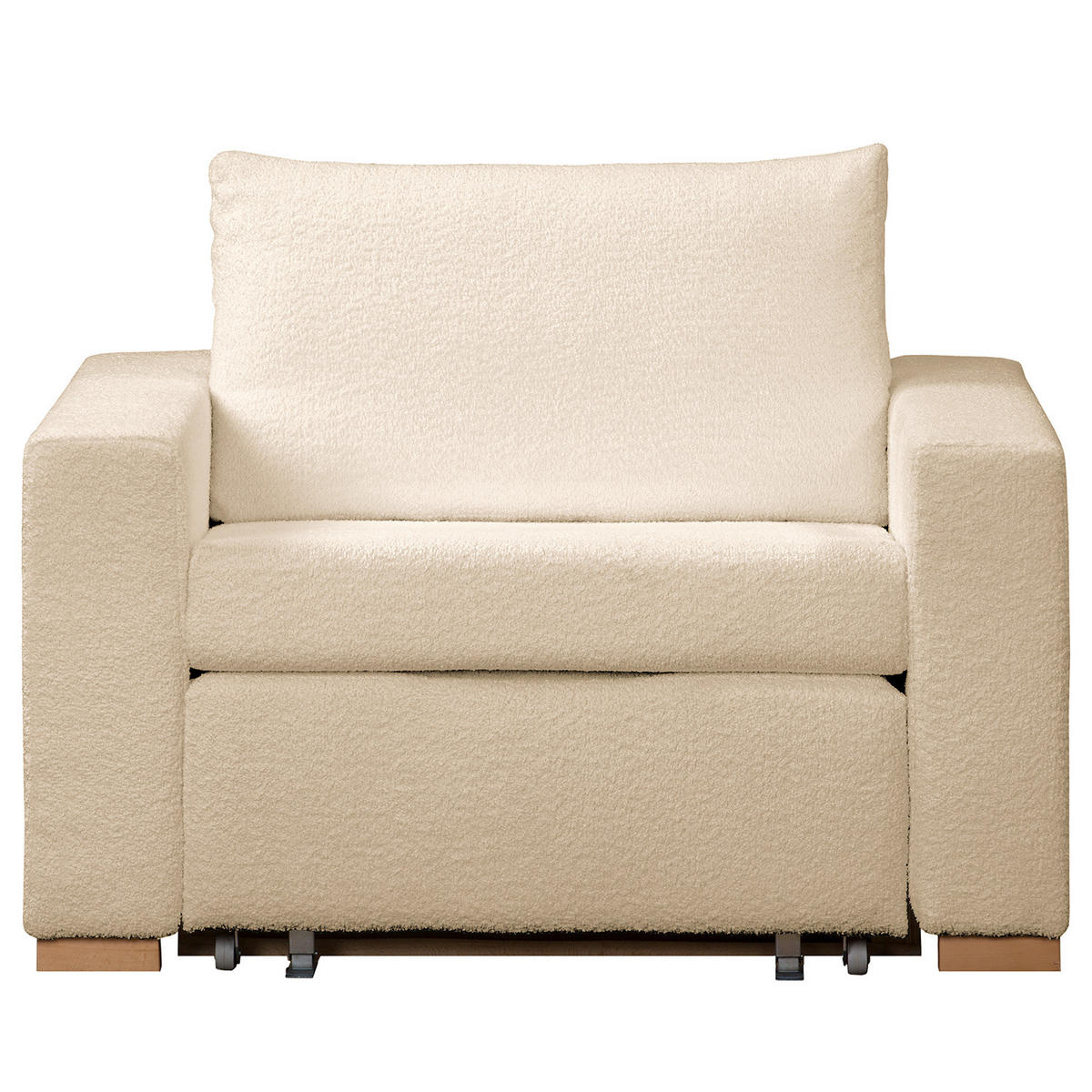 SCHLAFSESSEL - Beige/Buchefarben, Buchenholz/Textil (110/90/90cm) - home24