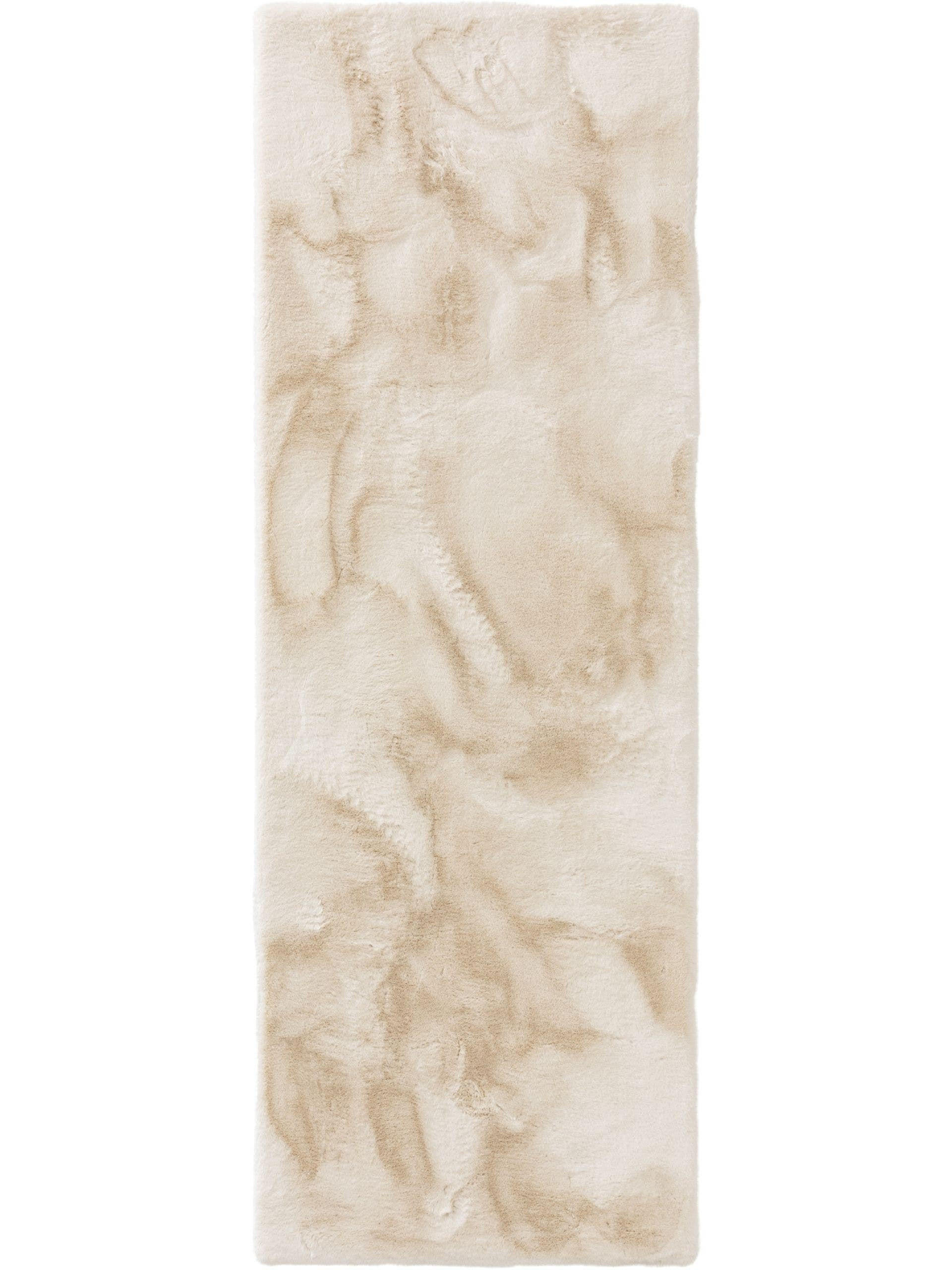 KUNSTFELL-TEPPICH Dave Cream 80x240 cm - Creme, Textil (80/240cm) - benuta Nest