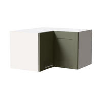 ECKHÄNGESCHRANK Oslo W12/60/36 Weiß / Reed Green Matt 60 / 60 / 36cm - Weiß/Grün, Holz/Holzwerkstoff (60/36/60cm) - Feldmann-Wohnen