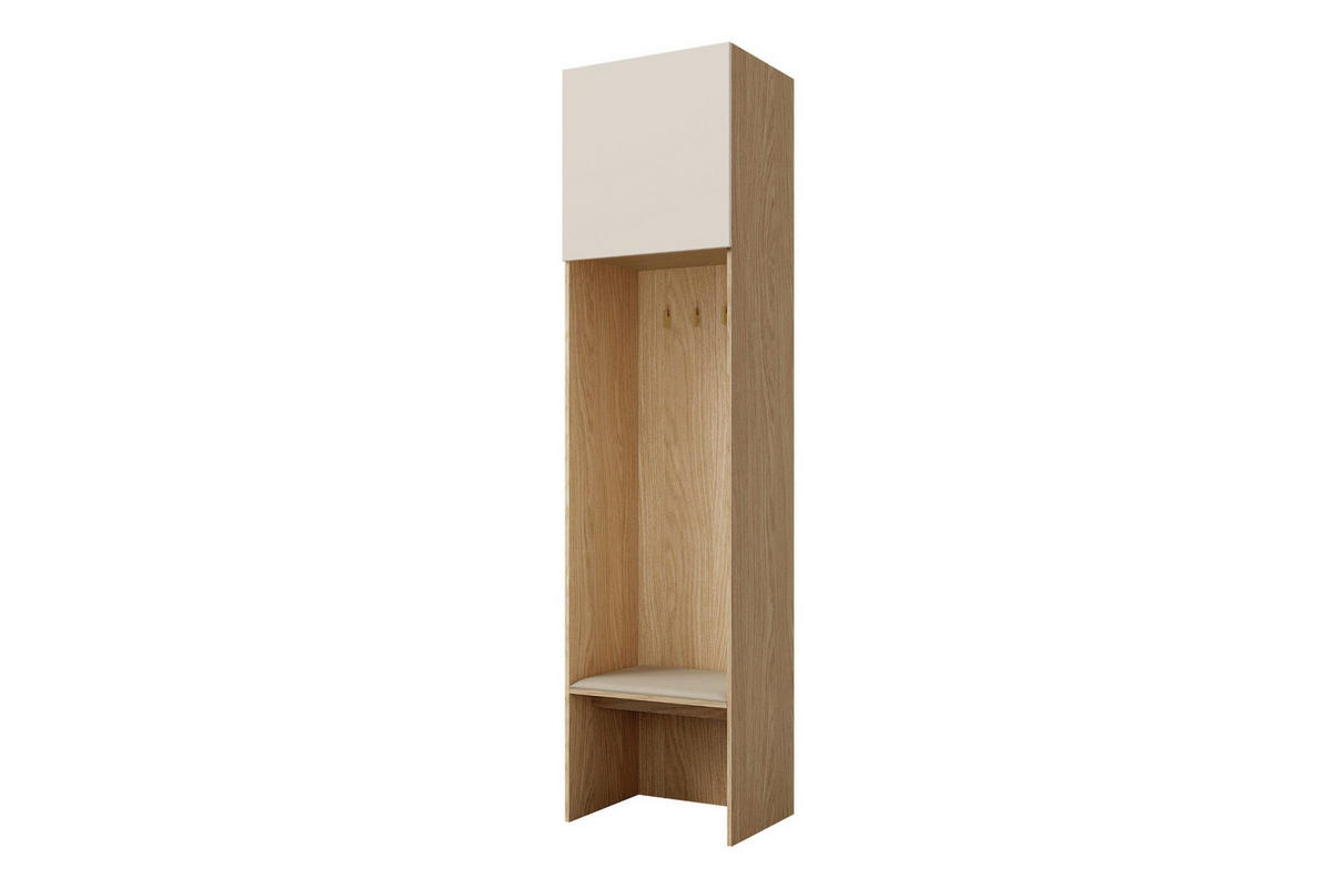 GARDEROBE SUN 58/45/237 cm in Frühlingseiche/Macadamia - Eichefarben, Holzwerkstoff (58/237/45cm) - Deine Möbel 24