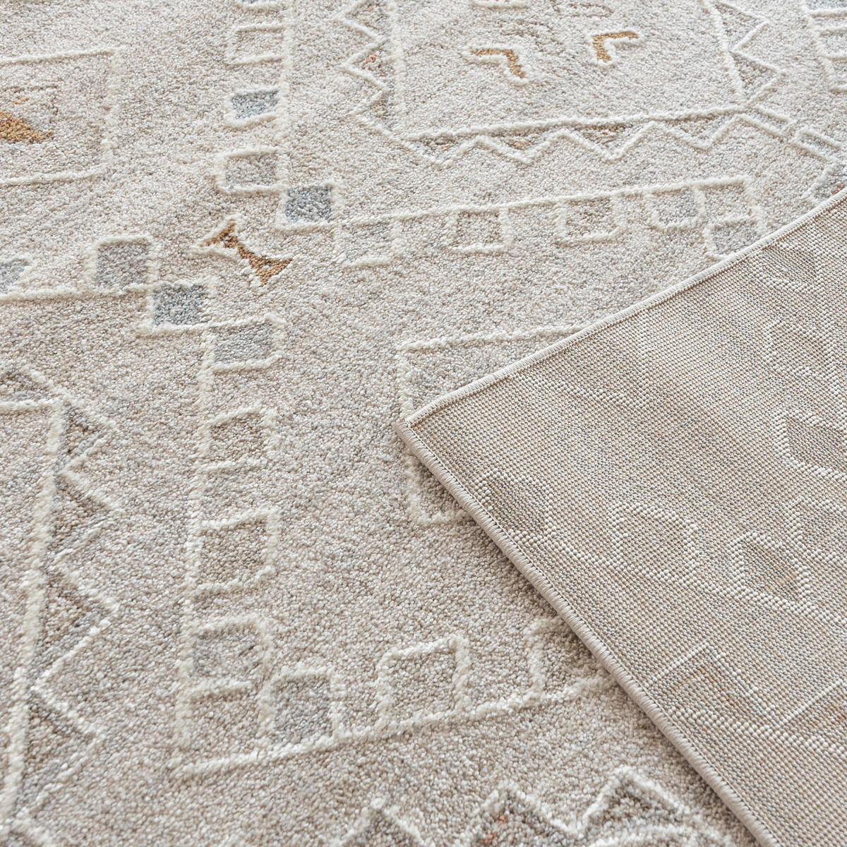 TEPPICH Beige Ethnisch, Geometrisch - Rechteckig Moderne - 250 x 350 cm - Ecru/Creme, Textil (250/350cm) - Mazovia