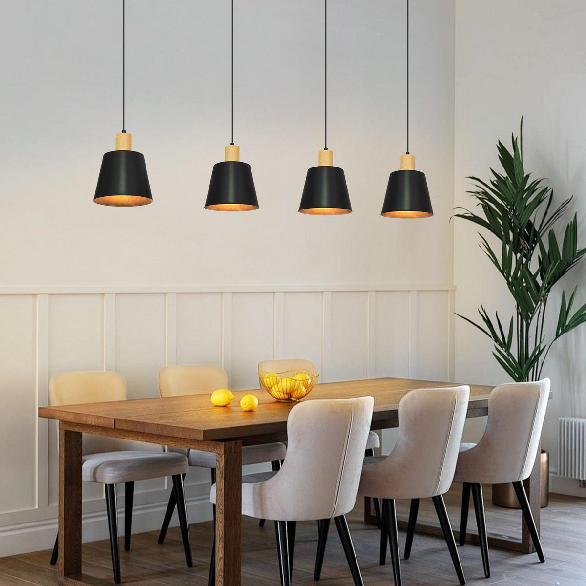 KRONLEUCHTER Hellanar 20.0/20.0/149.0 cm (2er-set) - Schwarz, Metall (149/20/20cm) - ZMH