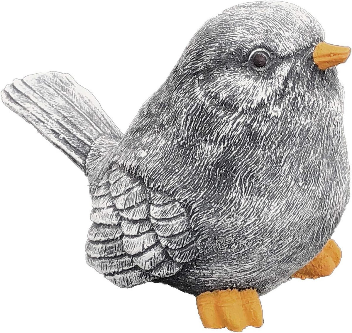 STEINFIGUR Kleiner Vogel Hansi frostfest Steinguss - Grau, Stein (8/10/10cm) - stoneandstyle