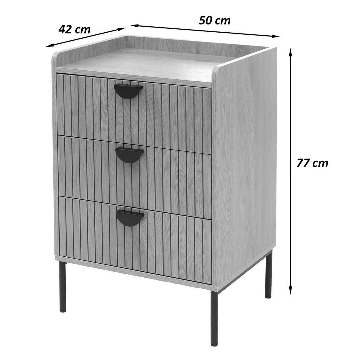 KOMODA Hnědá - hnědá, dřevo (50/77/42cm) - MCW