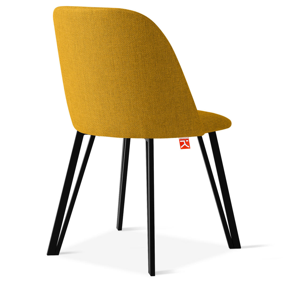 POLSTERSTUHL SPENO Esszimmerstühle 2er Set - Schwarz/Honig, Holz/Textil (52/85/58cm) - KONSIMO®