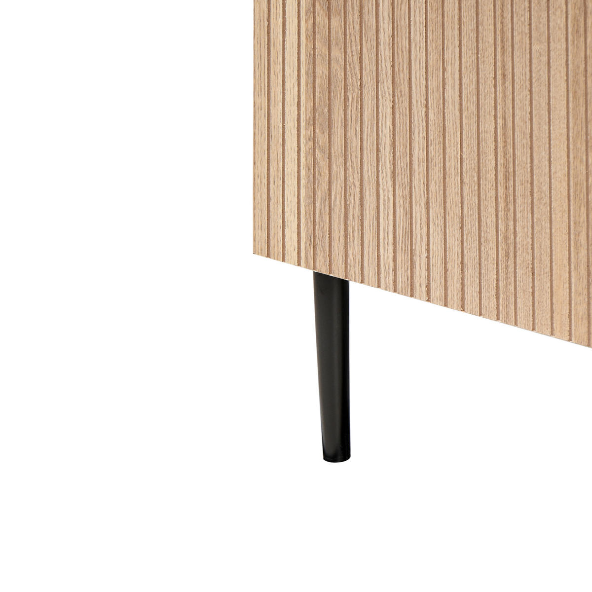 NACHTTISCH Schwarz/Braun Blythe - Schwarz/Braun, Holzwerkstoff (48/50/40cm) - Beliani