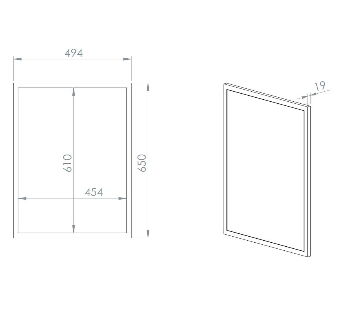 WANDSPIEGEL Voco Cashmere 49 / 2 / 65cm - Beige, Holzwerkstoff (49/82/2cm) - Feldmann-Wohnen