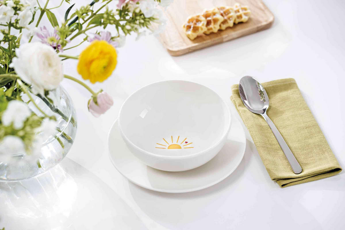 FRÜHSTÜCKSSET HELLO SUNSHINE With Love weiß-gelb 3er Set - Gelb/Weiß, Keramik (1/1/1cm) - Villeroy & Boch