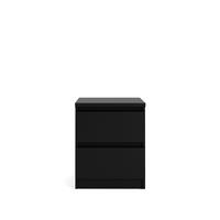 NACHTSCHRANK mattschwarz - Schwarz, Holzwerkstoff (40/50/50cm) - ebuy24