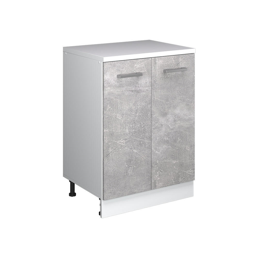 DULAP DE EXTENSIE Rion, beton/Alb, 60 x 46 cm fara inclinare cu 2 usi