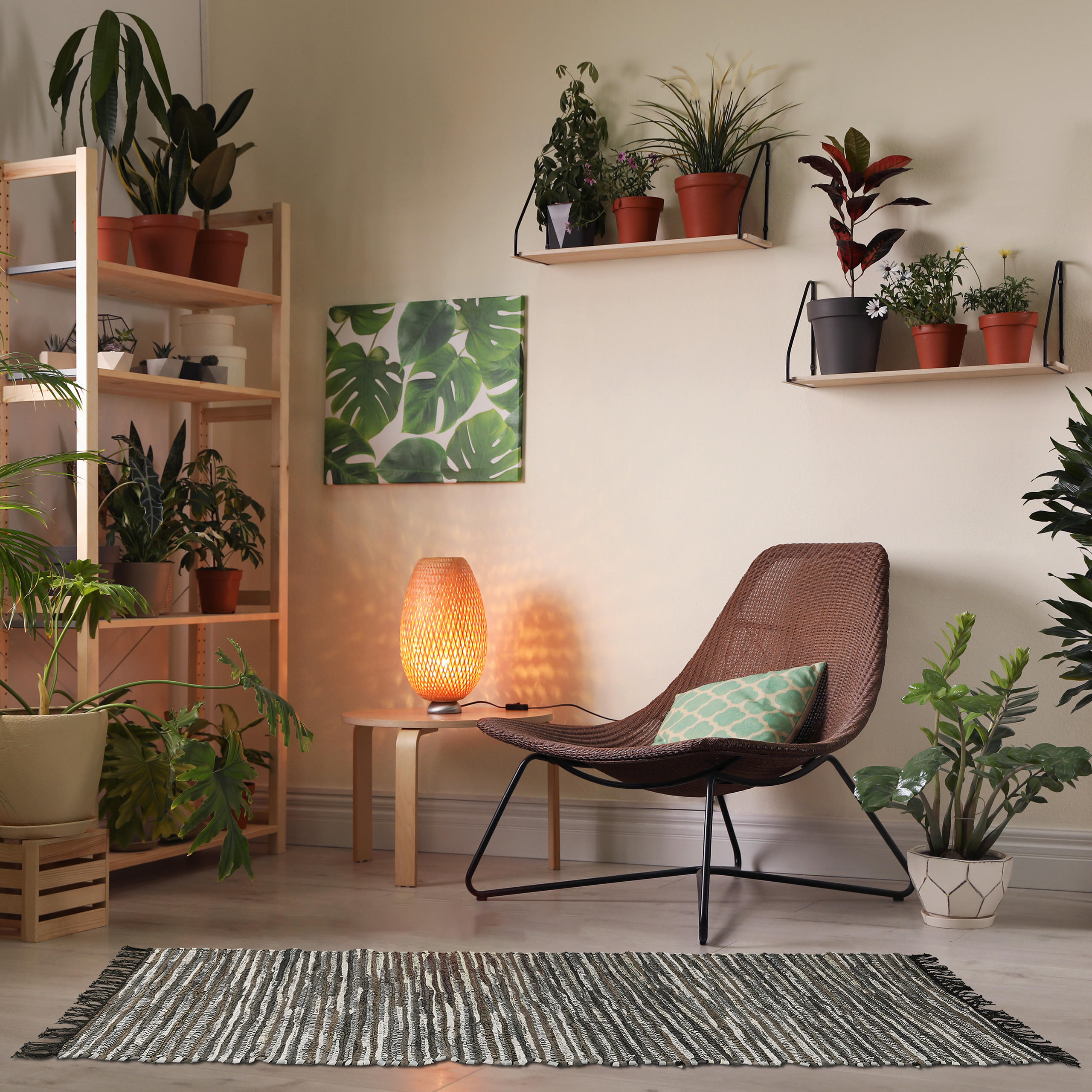 FLICKENTEPPICH - Grau, Leder/Textil (200/80cm) - Relaxdays