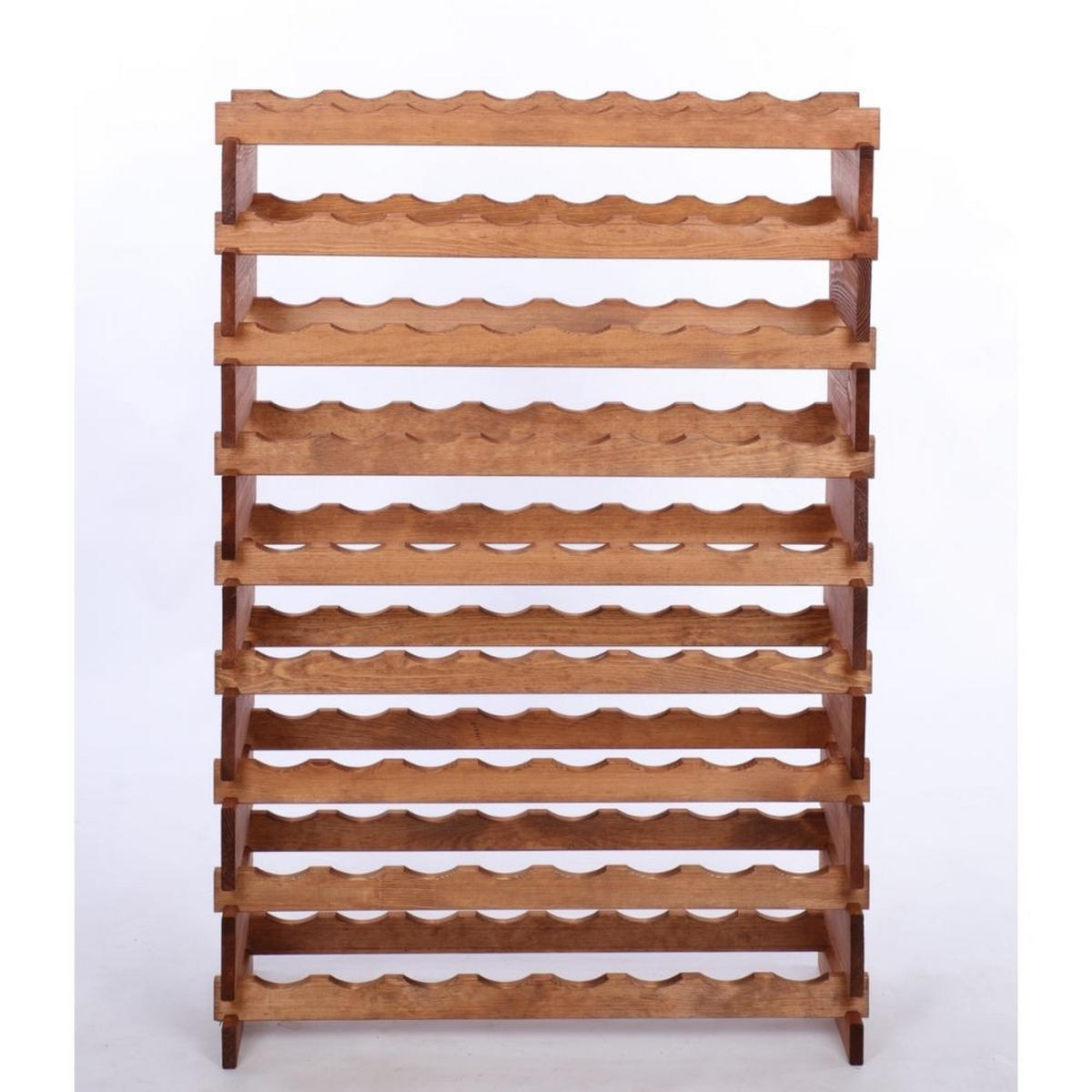 WEINREGAL VINOTECA FLEX PRO HxBxT 121x84x28cm 72 Flaschen auf 9 Ebenen Braun geölt - Braun, Holz (84/121/28cm) - PROREGAL