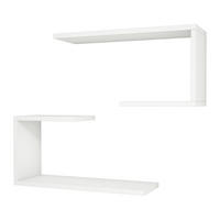 WANDREGAL-SET 2 TLG. Årslev - Weiß, Holzwerkstoff (60/27/20cm) - [en.casa]