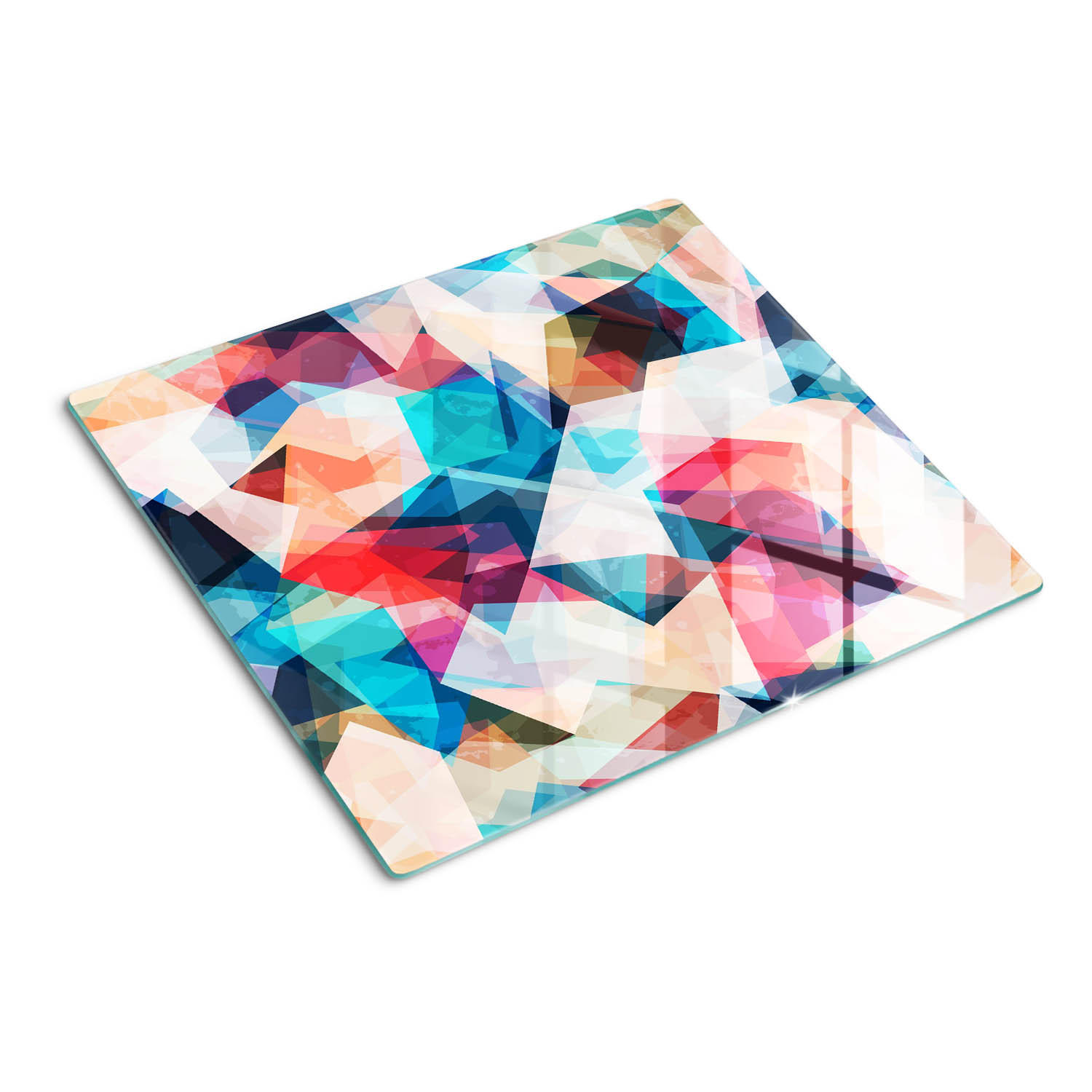 GLASPLATTE 60x52 cm Mosaikabstraktion - Braun, Glas (60/0.4/52cm) - TULUP