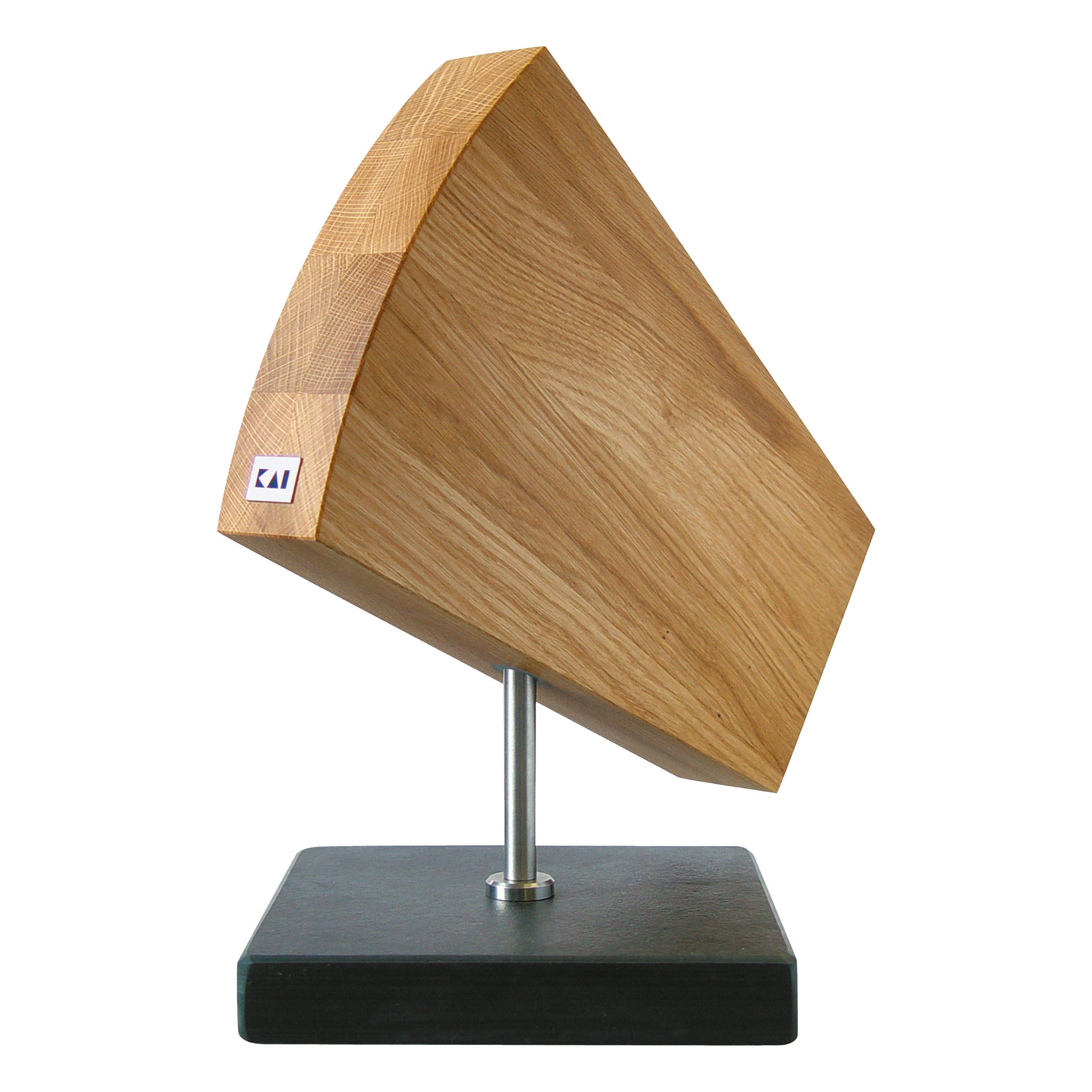 MESSERBLOCK Shun, Drehbar, Eiche - Silberfarben, Metall (21/10/30cm) - Kai Messer