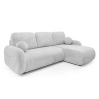 ECKSOFA Hellgrau KOMA Mit Schlaffunktion - Hellgrau/Grau, Textil (228/147cm) - Sepro Meble