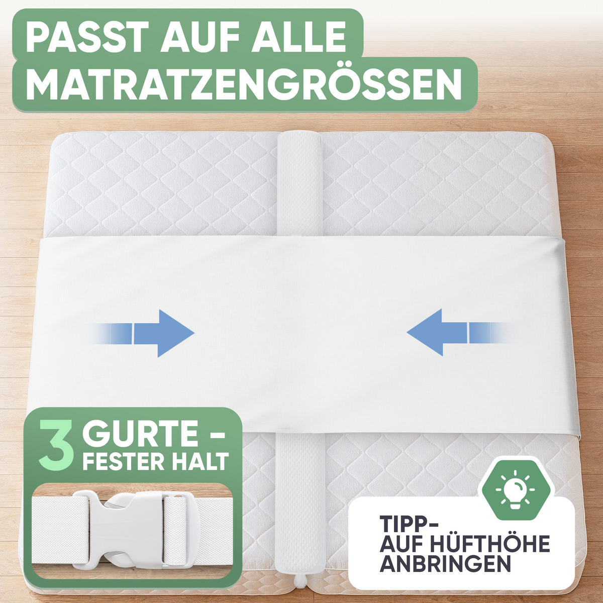 LIEBESBRÜCKE 3 in 1 - Weiß, Textil (90/240cm) - Blumtal
