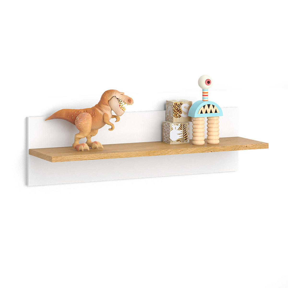 POLICE NA DĚTSKÝ POKOJ Malia Bílá - bílá, kompozitní dřevo (70/20/18.4cm) - VitaliSpa