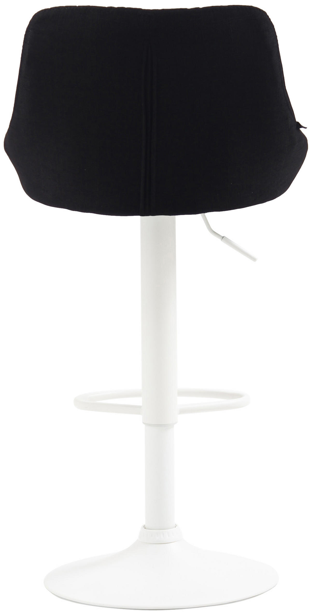 BARHOCKER Stoff schwarz - Schwarz/Weiß, Textil/Metall (46/83/49cm) - CLP