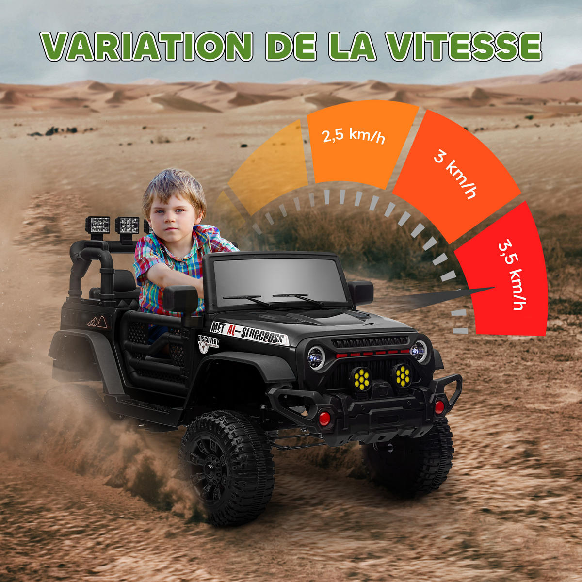 ELEKTRO-UTV DE-13143 2,4G Fernbedienung Schwarz - Schwarz, Kunststoff (100/63/65cm) - ComfortXL