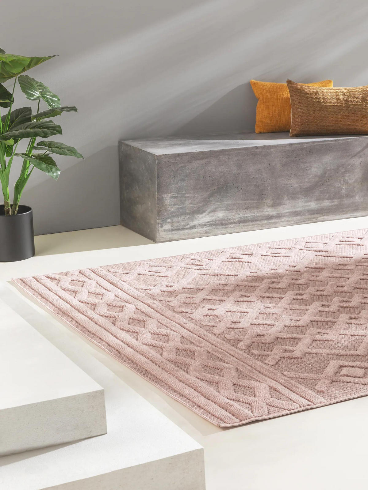 OUTDOORTEPPICH Bonte Rosa 200x290 cm - Rosa, Textil (200/290cm) - benuta Nest