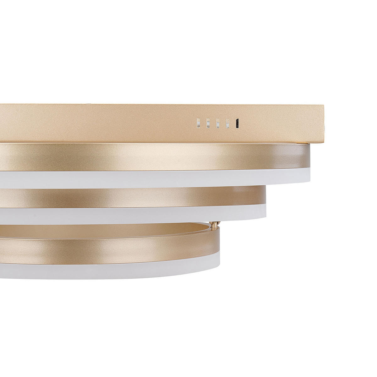 DECKENLEUCHTE Nore 52/52/20 cm - Goldfarben, Kunststoff (52/50/20cm) - Beliani
