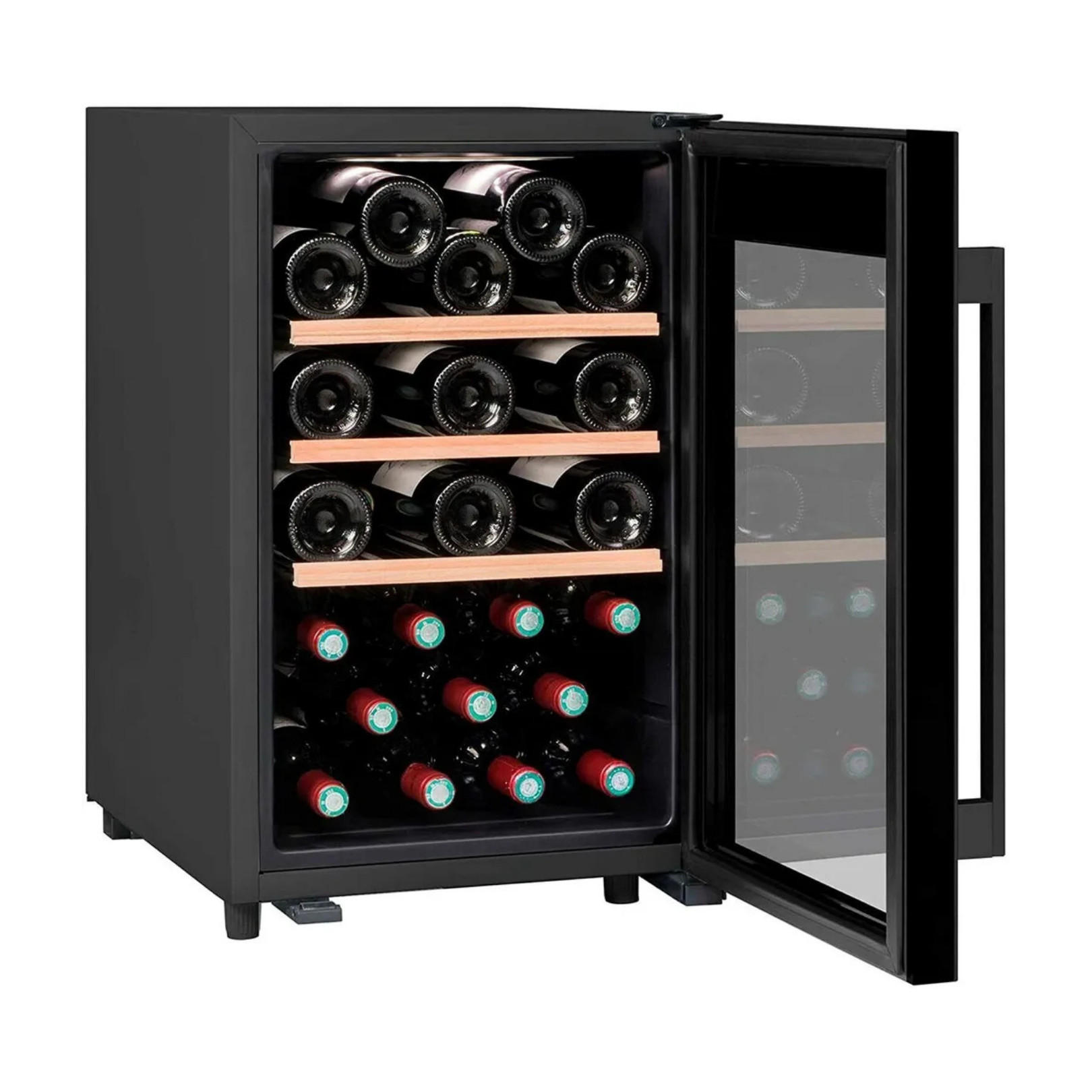 WEINKÜHLSCHRANK CS31 Schwarz 31 Flaschen - Schwarz, Metall (40/62.5/54.5cm) - JUNG