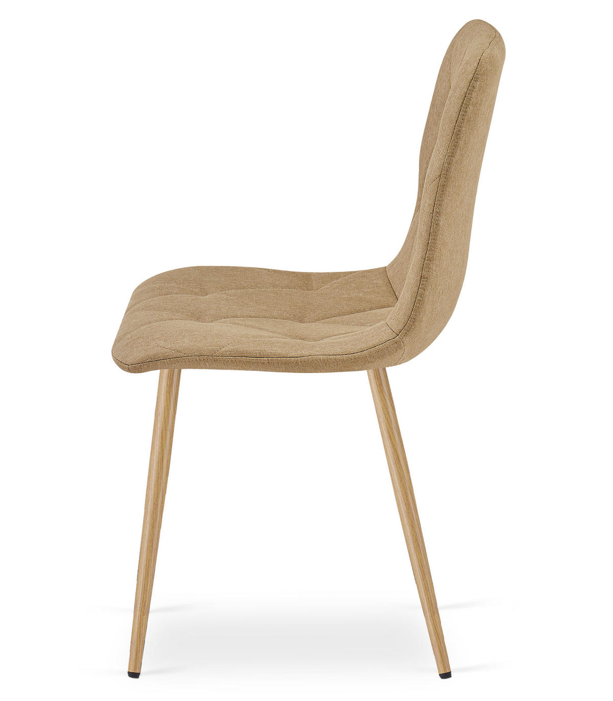 ESSZIMMERSTUHL TYRA brauner Sitz, Beine in Holzfarbe - Eichefarben/Braun, Textil (44.5/87/54.5cm) - Valora