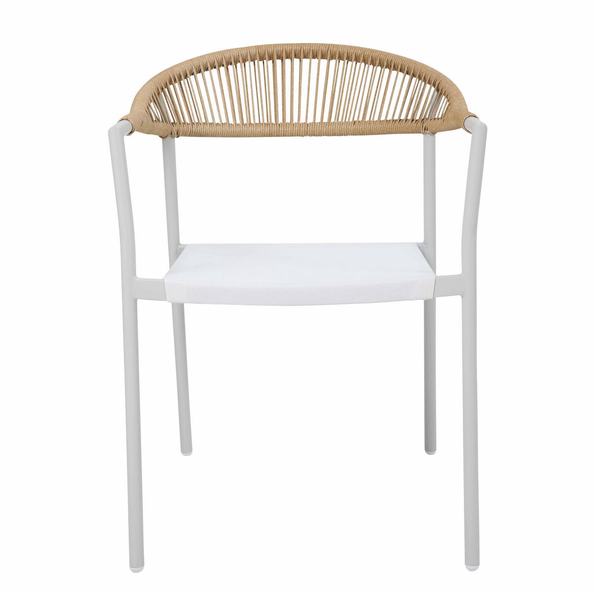 GARTENSTÜHL, Weiß - Weiß, Textil (61/75/55cm) - Oviala