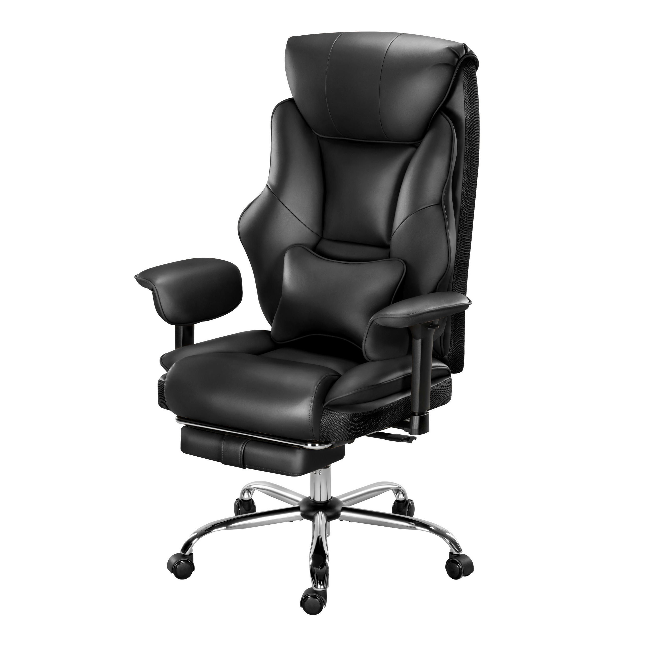 Woltu Chefsessel, Schwarz 77x125.5x67 cm