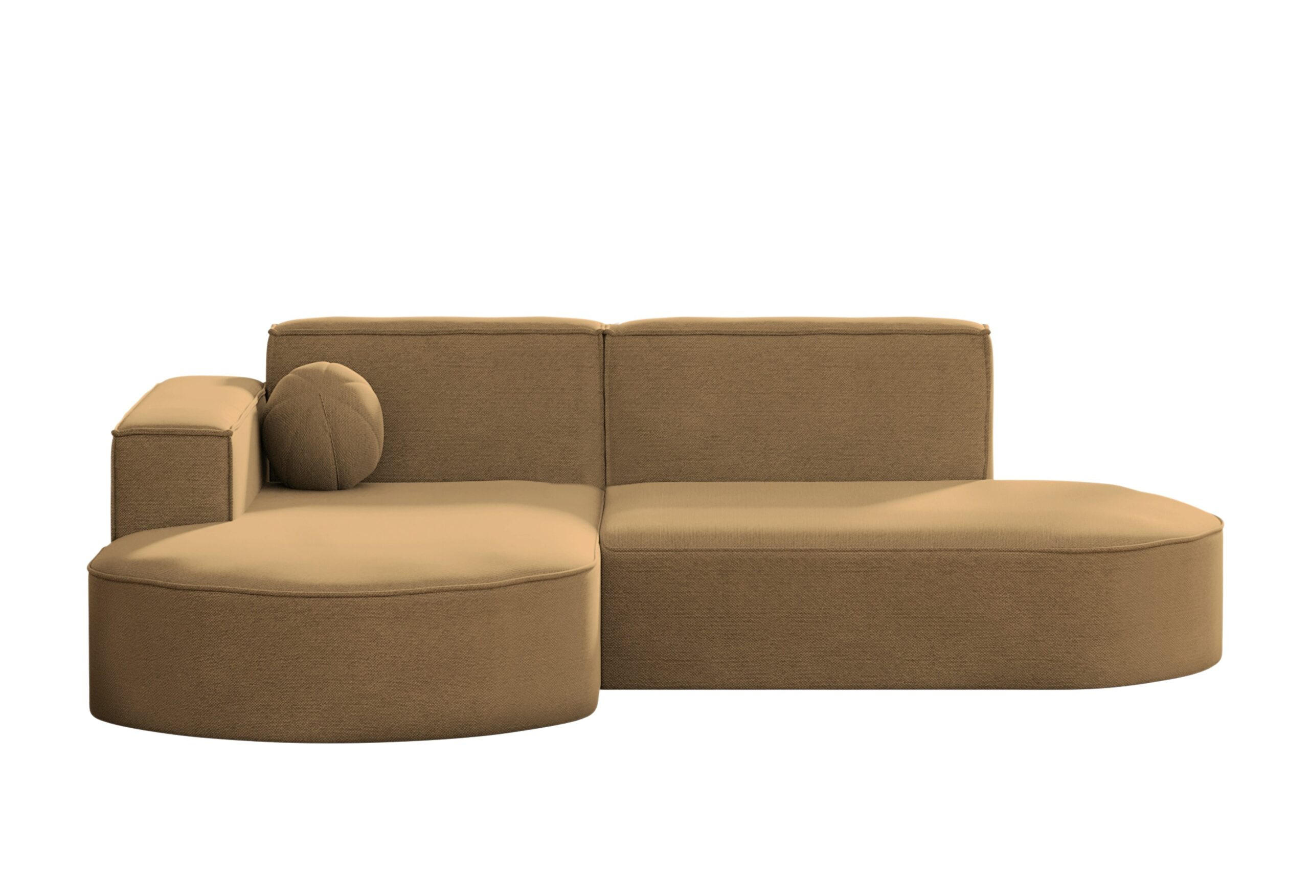 GARTENECKSOFA L-Form Designer Modena Studio Patio Capucino Links - Cappuccino, Holz/Textil (165/78/236cm) - Kaiser Möbel