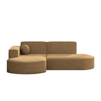 GARTENECKSOFA L-Form Designer Modena Studio Patio Capucino Links - Cappuccino, Holz/Textil (165/78/236cm) - Kaiser Möbel