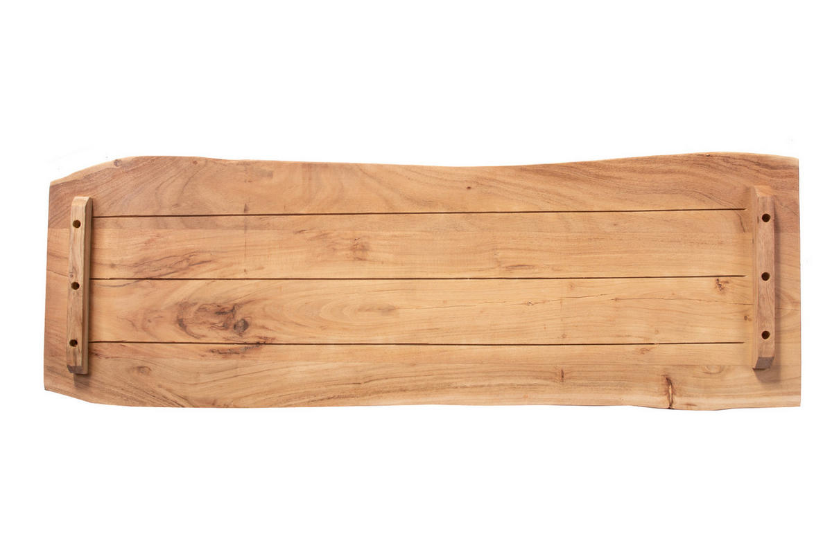 TISCHPLATTE CURTIS - Beige/Naturfarben, Akazienholz/Holz (40/120/3cm) - SAM